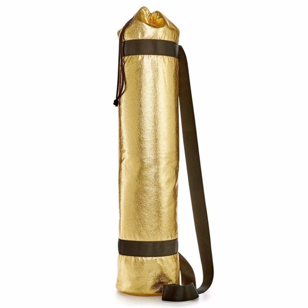 4/$25 NEW Gold Yoga Mat Bag Zipper Shoulder Strap - Picture 1 of 1